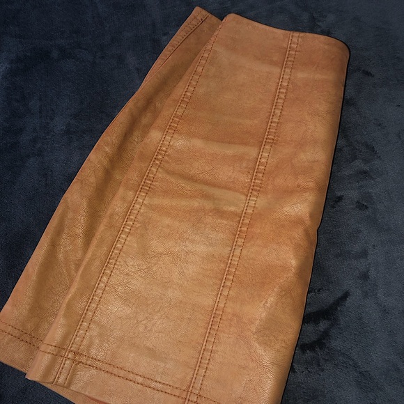 Free People Modern Femme Vegan Leather Skirt - Picture 7 of 9